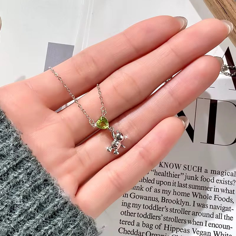 Teddy on Natural Gemstone Necklace
