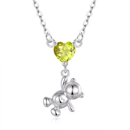 Teddy on Natural Gemstone Necklace
