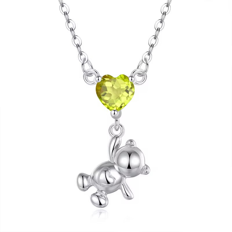 Teddy on Natural Gemstone Necklace