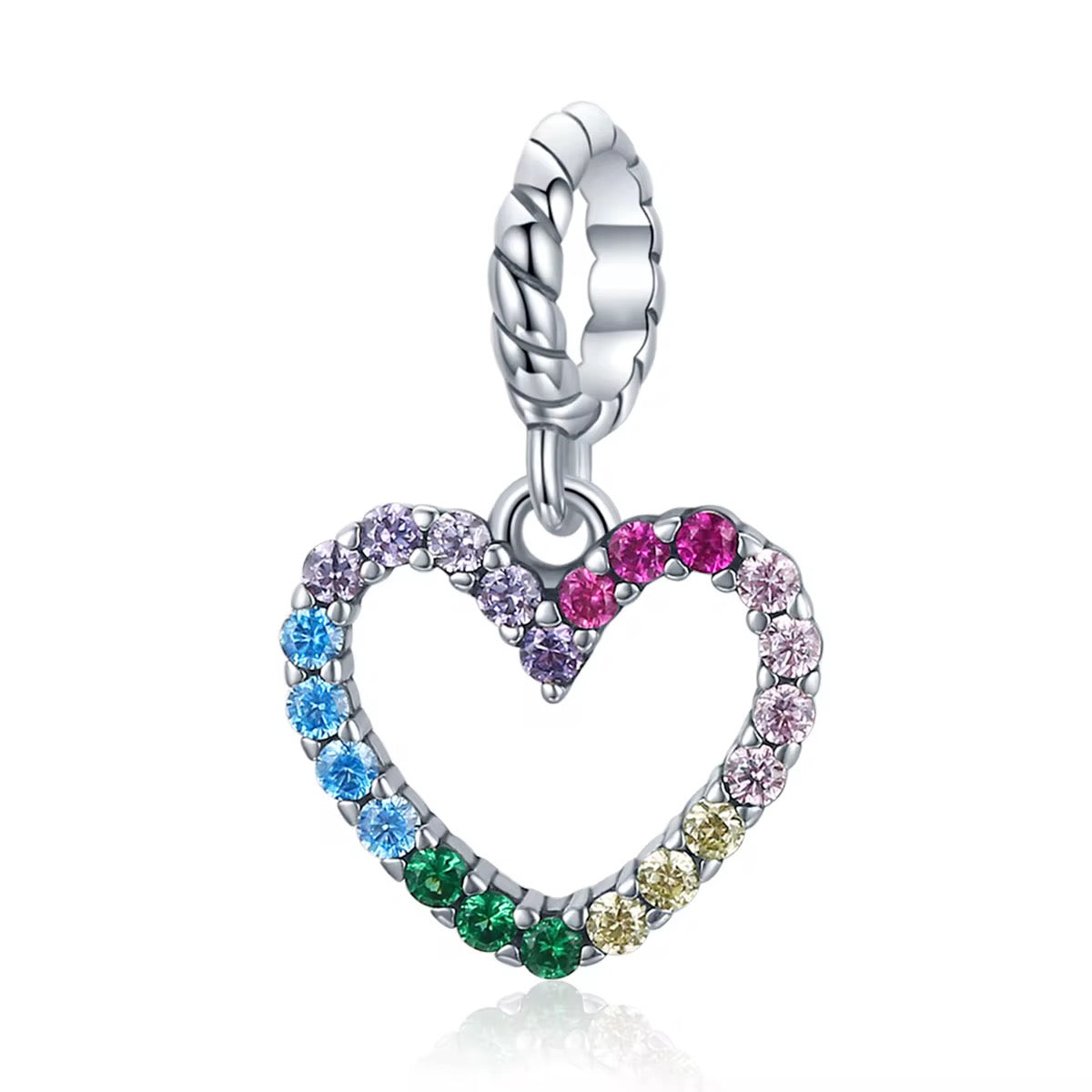 Rainbow Heart Charm