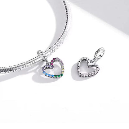 Rainbow Heart Charm