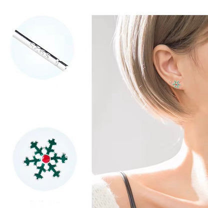 Winter Magic Silver Stud Earrings
