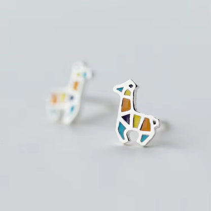 Whimsical Giraffes Stud Earrings