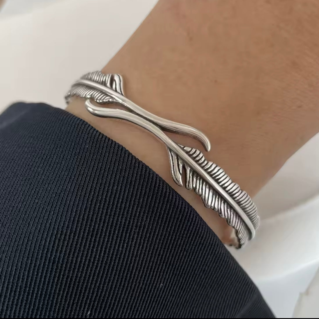 Sterling Silver Wing Cuff