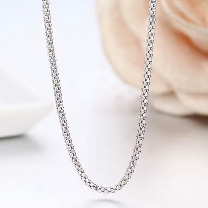 Long Round Link Chain Necklace