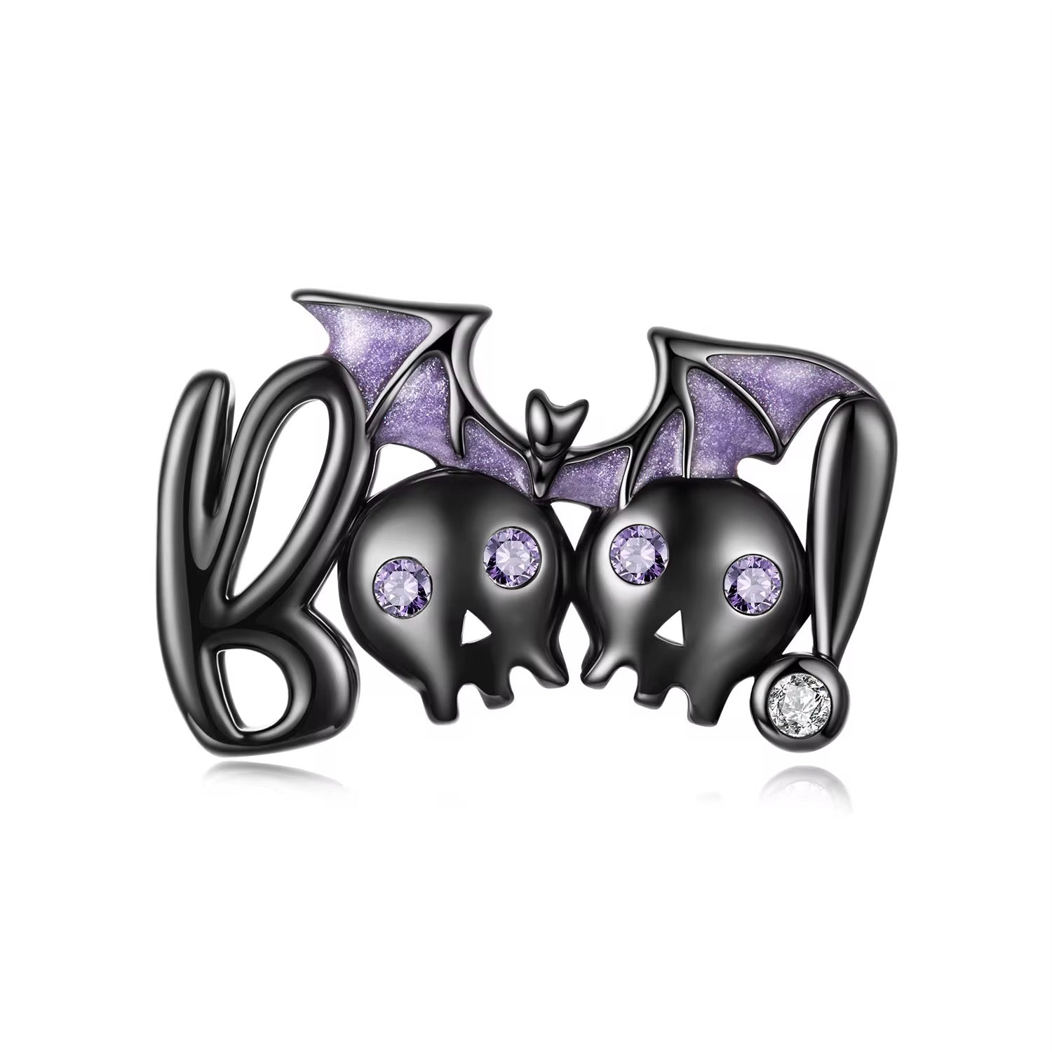 Boo Bat Skull Charm