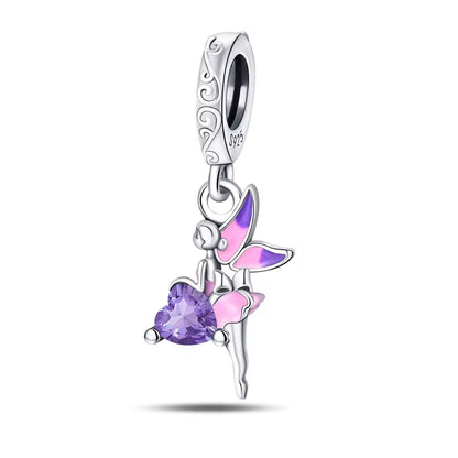 Fairy Heart Gem Dangle Charm