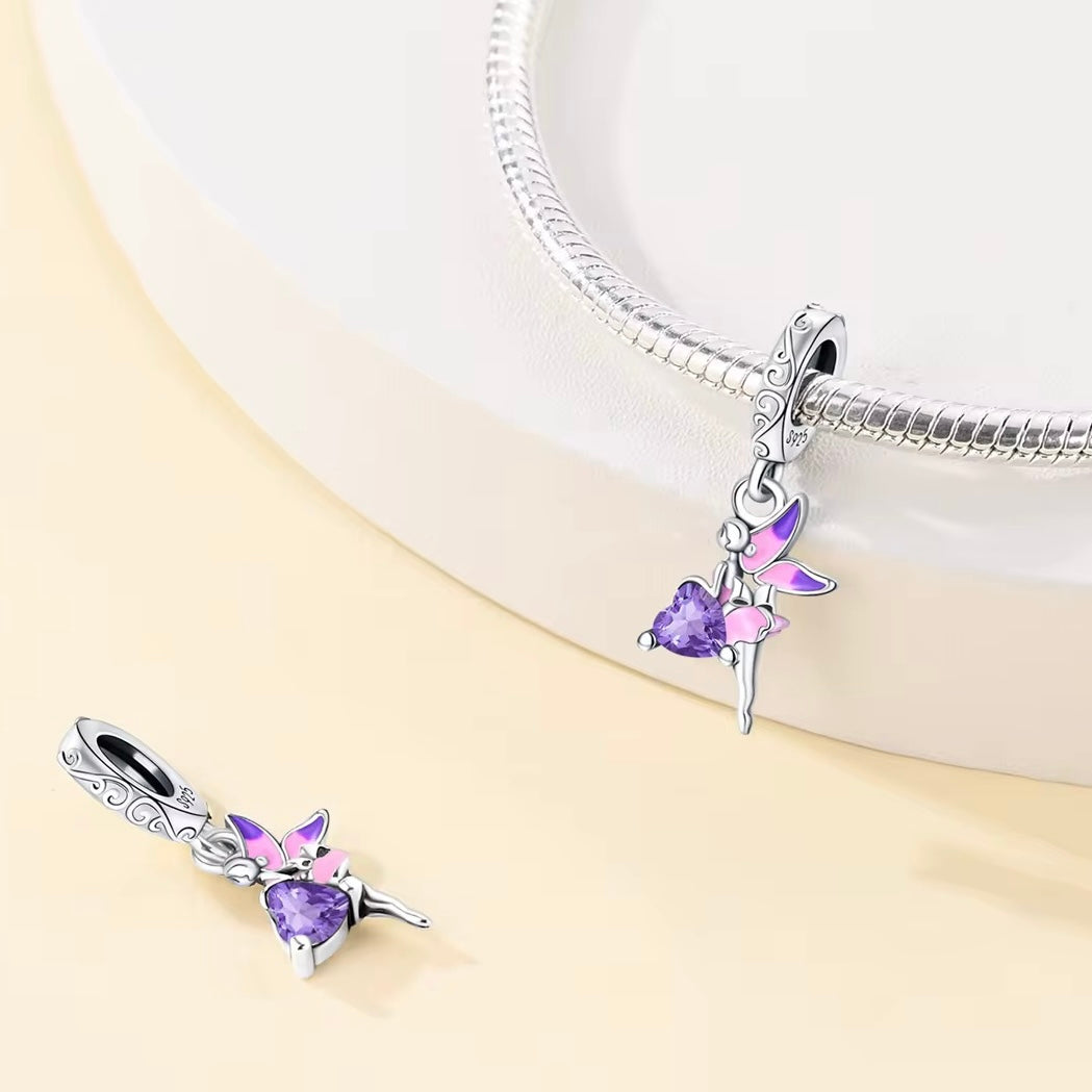 Fairy Heart Gem Dangle Charm