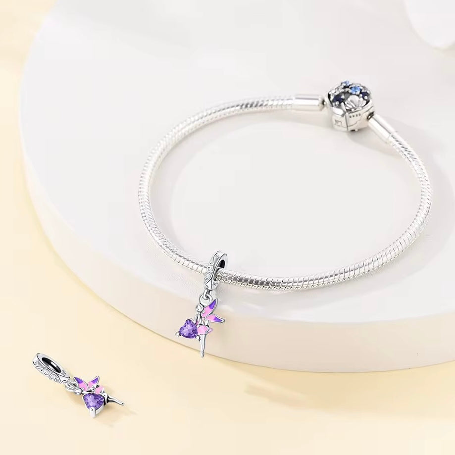 Fairy Heart Gem Dangle Charm