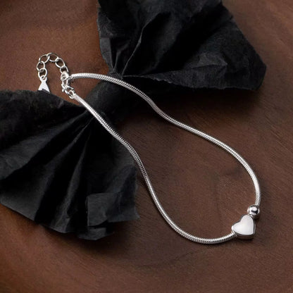 Delicate Heart Snake Bracelet