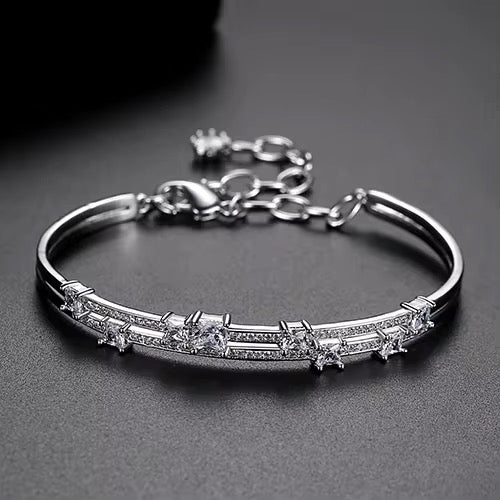 Dual-Line Crystal Bracelet