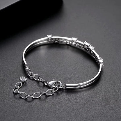 Dual-Line Crystal Bracelet