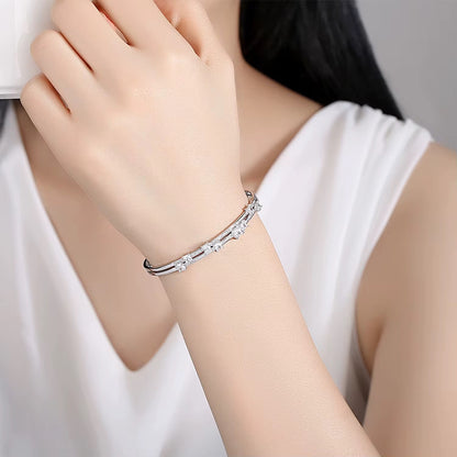 Dual-Line Crystal Bracelet