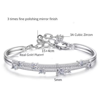 Dual-Line Crystal Bracelet