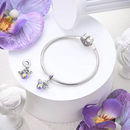 Sparkling  Bee Dangle Charm