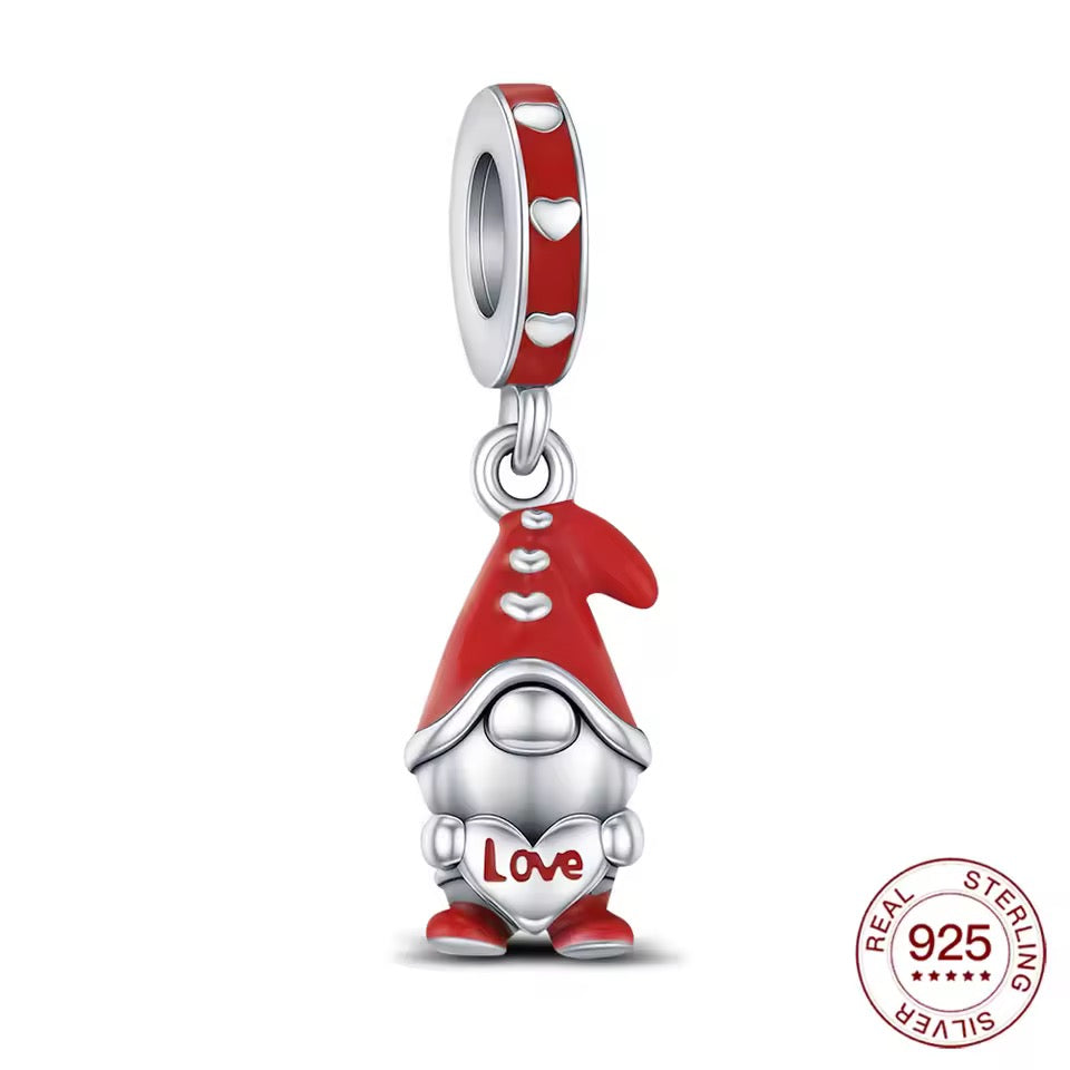 Sterling Silver Christmas Gnome Charm