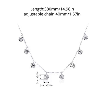 Dainty Crystal Teardrop Necklace