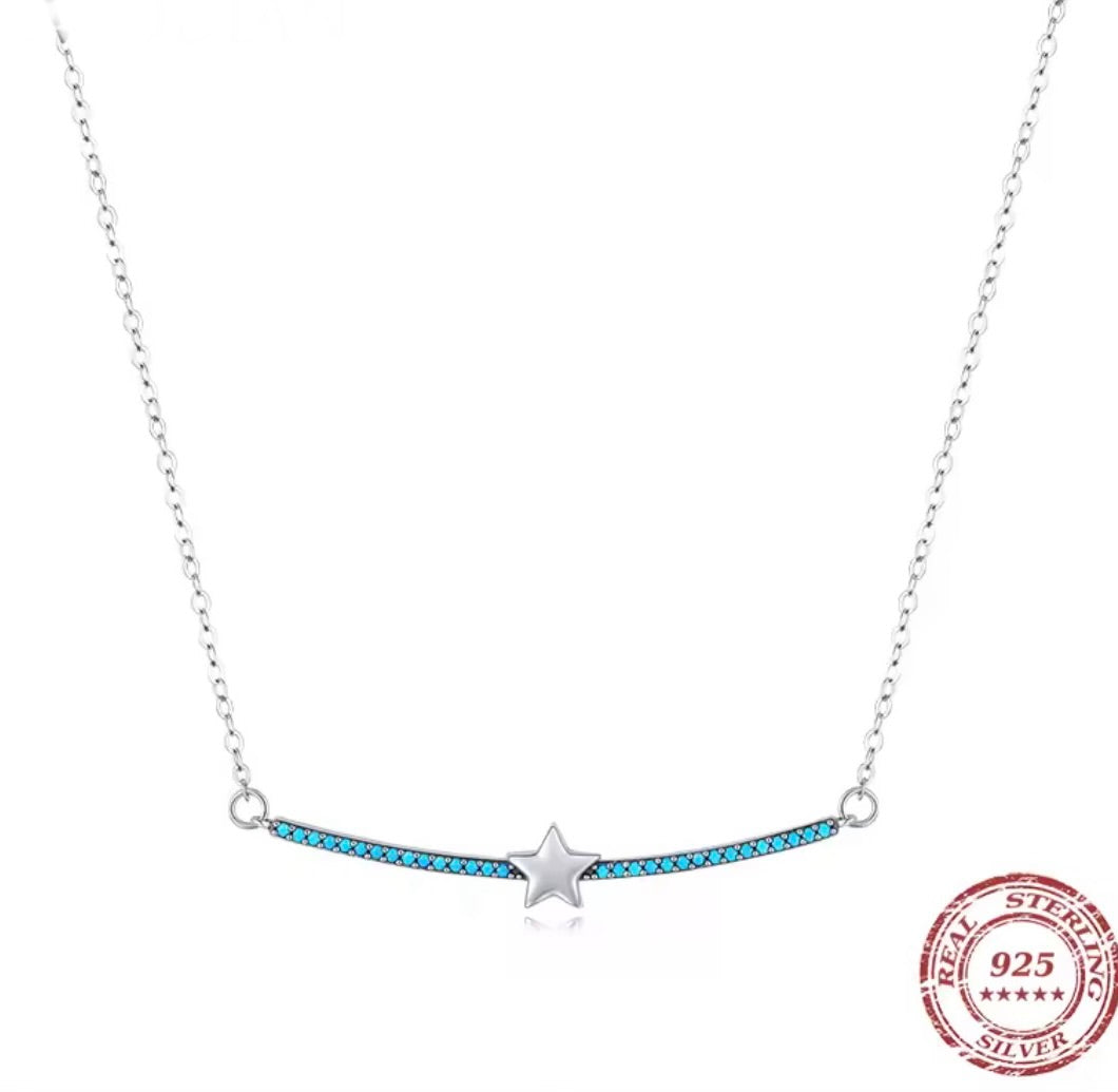 Dainty Turquoise Star Pendant Necklace