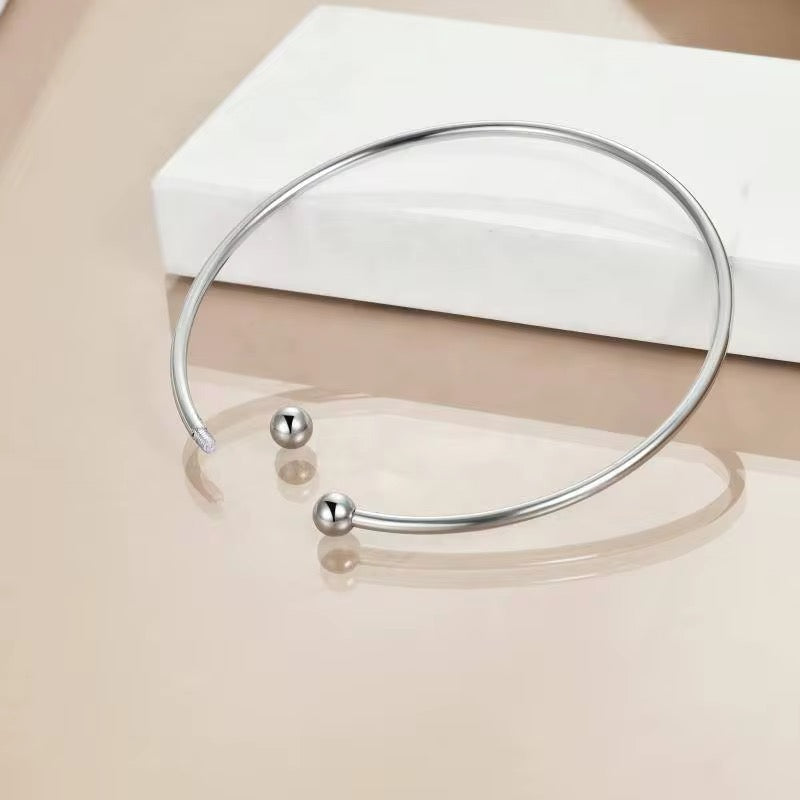 Unscrew Ball End Sterling Silver Bracelet