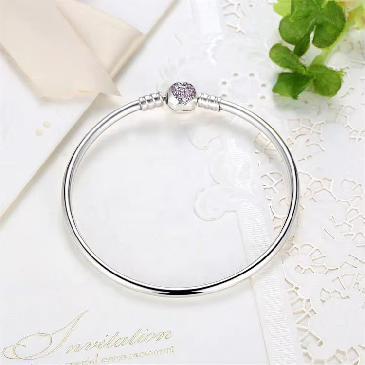 Pink Sparkle Charm Bracelet