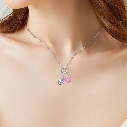 Pink Safety Pin-Clip Charm