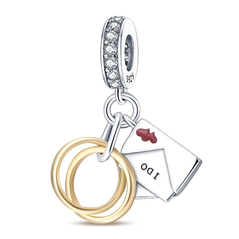 Wedding Ring Dangle Charm