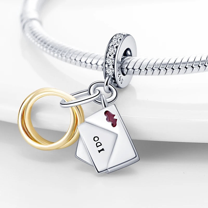 Wedding Ring Dangle Charm