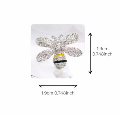 Shine Zirconia Honey Bee Stud Earrings