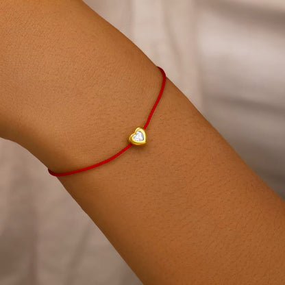 Heart & Heart whit Zircon Bracelet