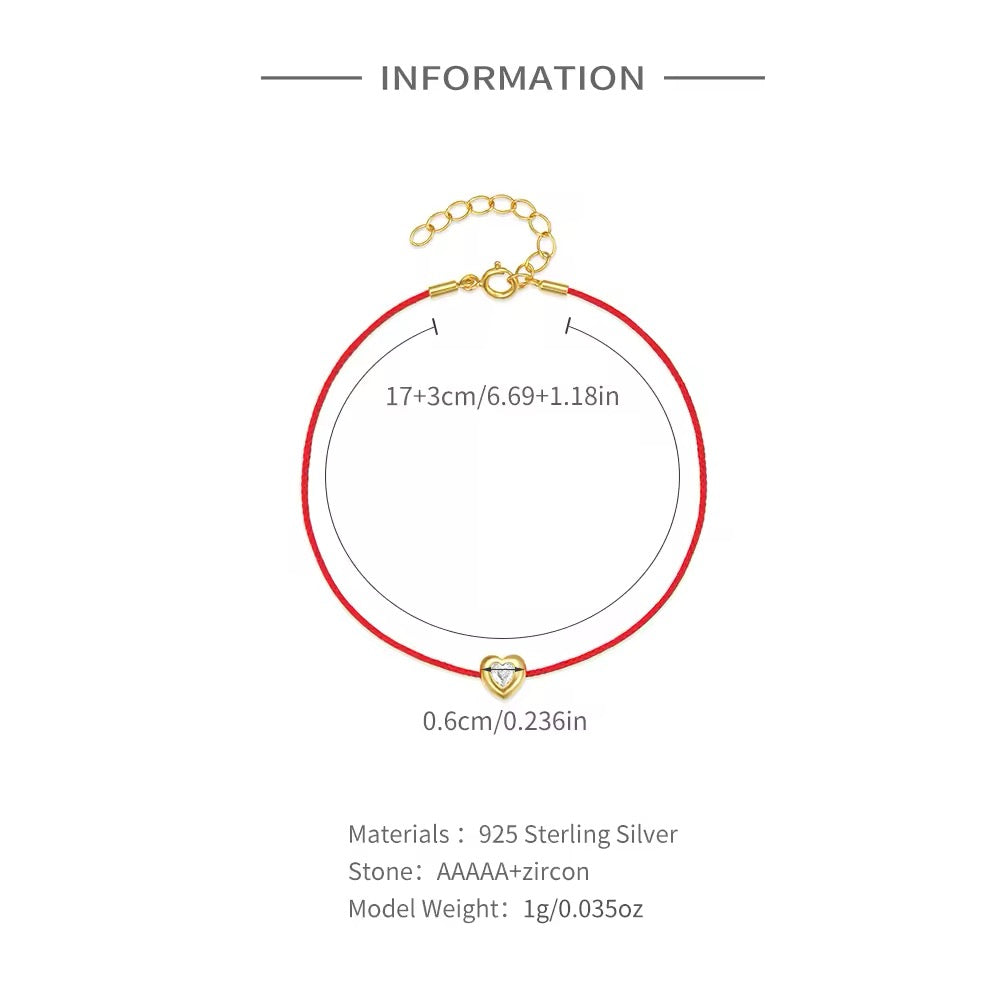 Heart & Heart whit Zircon Bracelet