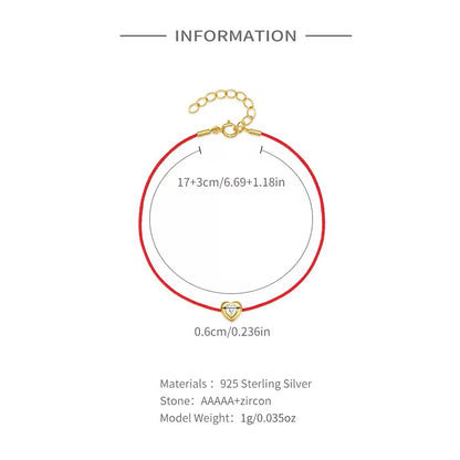 Heart & Heart whit Zircon Bracelet