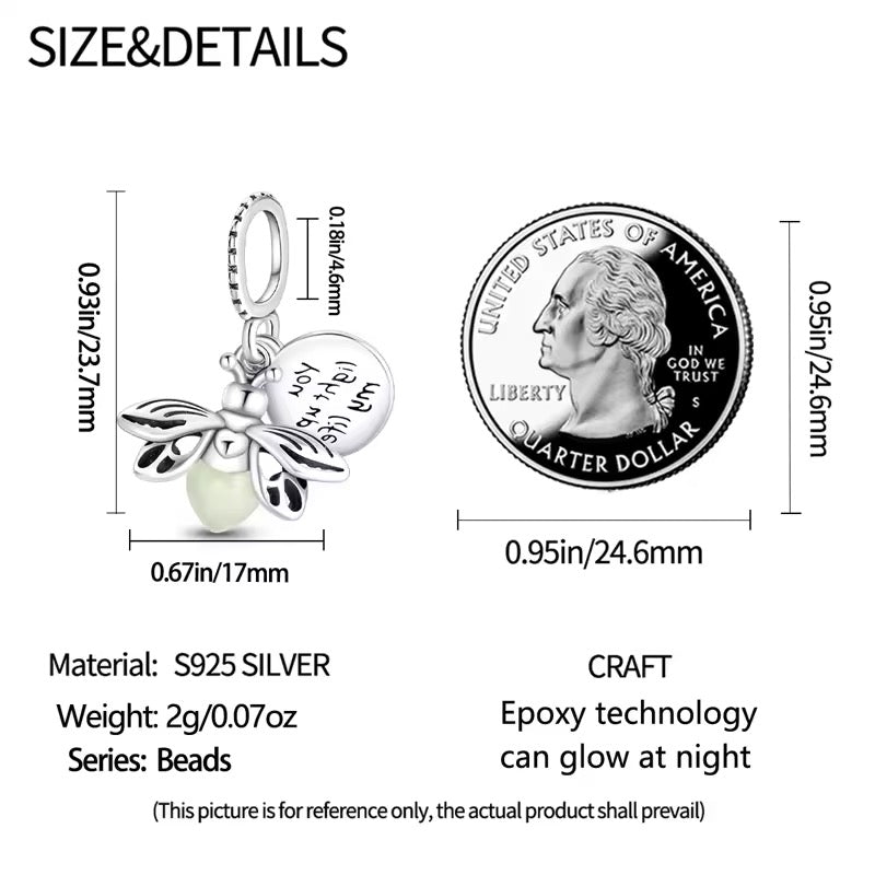 Firefly Glow in Dark Dangle Charm