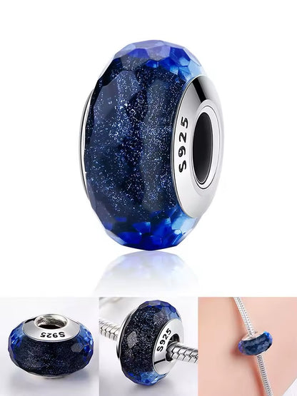 Dark Blue Murano Glass Charm