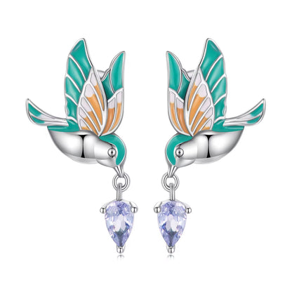 Exqusite Kingfisher Stud Earrings