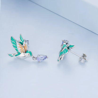 Exqusite Kingfisher Stud Earrings