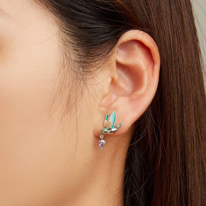Exqusite Kingfisher Stud Earrings
