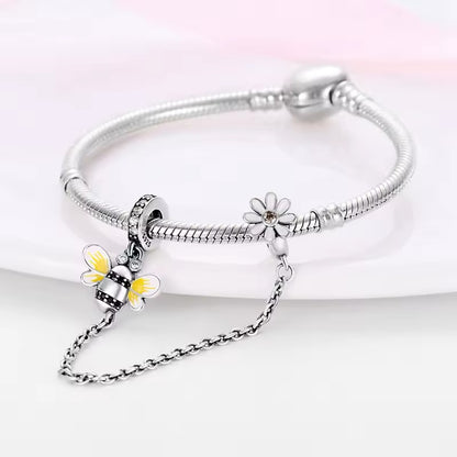 Safety Chain Bee Charm