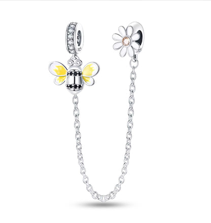 Safety Chain Bee Charm