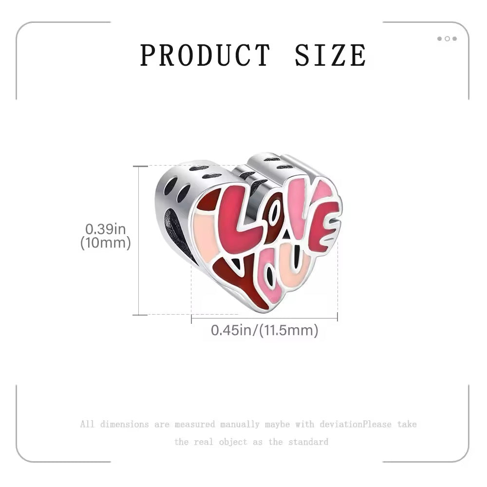 Heart Love You Charm
