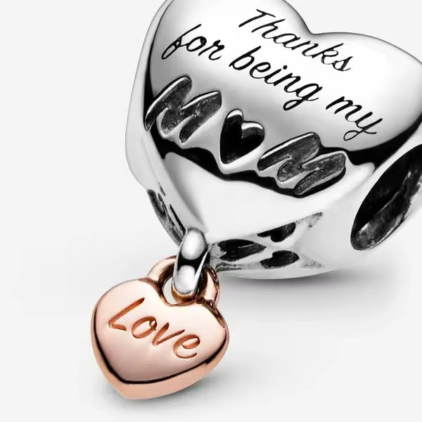 Mother Day Heart Charm