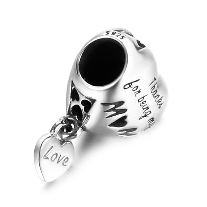 Thank You for Being my Mum Charm Silver