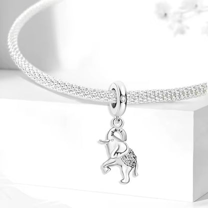Lucky Elephant whit Zircon Dangle Charm