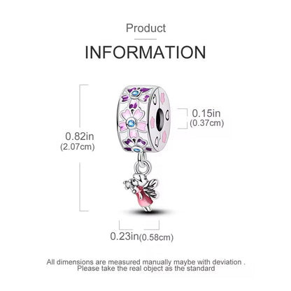 Flowers and Fairy Clip on Charm