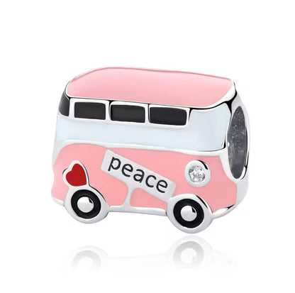 Pink Bus to the Peace Charm