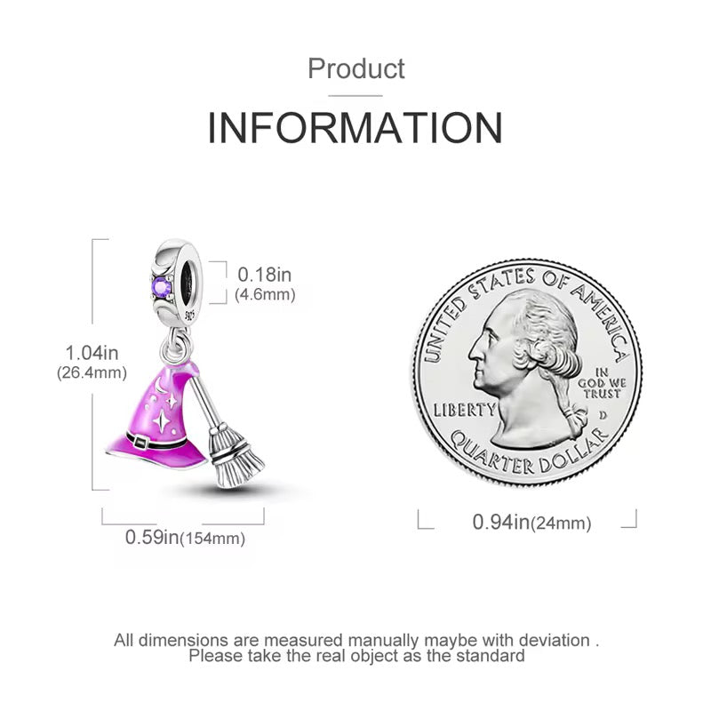 Witach Hat & Broom Charm