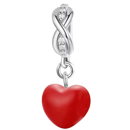Red Heart Dangle Charm