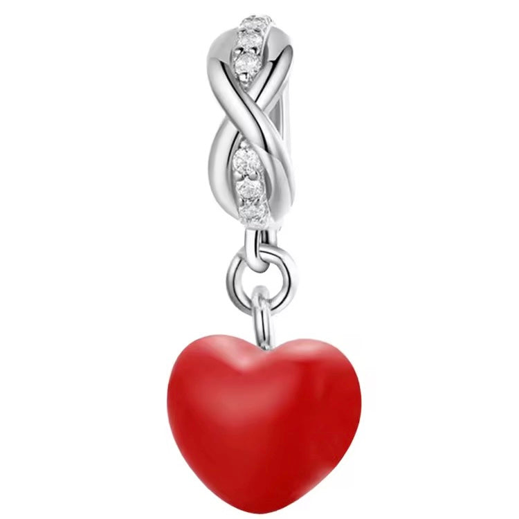 Red Heart Dangle Charm