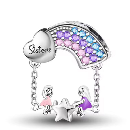 Sisters On Star Dangle Charm