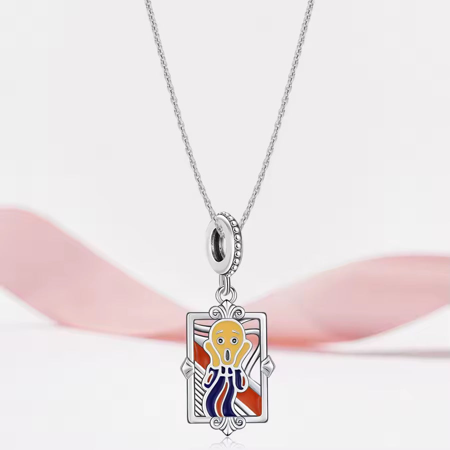 “Scream of Style” Art-Inspired Silver Charm