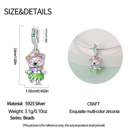 Aloha Dancer Bear Charm